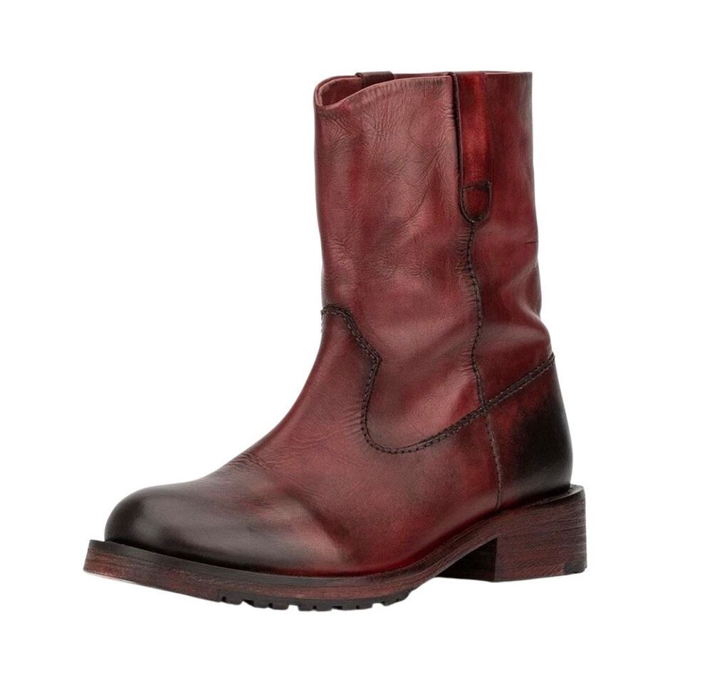 Vintage Foundry Co. Women's Alaina Leather Western Boots Burgundy Size 8 NEW